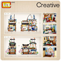 Miniatyrbillede 5 af 8: LOZ byggeklodser japansk-inspireret gadebillede izakaya akvatiske produkter butik mini små partikler samlet legetøj puslespil pige dreng 1232 without box