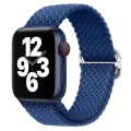 Miniatyrbilde 1 av 11: Flettet solo loop-reim for Apple Watch-bånd 44 mm 40 mm Series 7 6 5 4 SE Justerbar elastisk nylonreim for iwatch 3 42 mm 38 mm armbånd Blue For 42mm-44mm-45mm