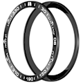 Miniatyrbillede 4 af 5: Til Garmin Fenix 8 Solar 51mm Rustfrit Stål Bezel Ridsefast Beskyttelsesring - Sort+Rød Black+White