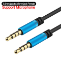 Miniatyrbillede 8 af 9: 3,5 mm Jack Han til Han Audio Aux Kabel Til Samsung Xiaomi 3,5 mm Jack Audio Kabel Jack Til Bil Hovedtelefon Højttaler Ledningsadapter Black-support mic 1m-