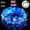 Miniatyrbilde 10 av 11: Lett 5V USB 20M Kobbertråd Lampe Bryllupsfest Dekor 200 LED Lyslenke Warm white 20M 200LED