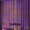 Miniatyrbild 9 av 11: 3M Julgransprydnad LED Fairy Ljusslinga Gardin Ljusgirlang Juldekoration för Hemmet Nyår 2023 Jul 2022 Navidad 3mX2m warm white LED Light