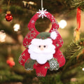 Miniatyrbilde 7 av 11: Juledukker Julenissen Snømann Elg Leker Julefigurer Rød Juletrepynt Juledekorasjoner Til Hjemmet Sitting Snowman