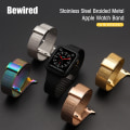 Miniatyrbillede 4 af 11: Slankt urrem til Apple Watch SE 6/5/4 40MM 44MM metalarmbåndsløkke til iWatch Series 3/2/1 38MM 40MM armbånd Silver for 42MM and 44MM
