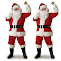 Miniatyrbild 5 av 8: Julkläder Gammal Man Kostym Guld Sammet Festival Atmosfär Cosplay Performance Kläder Christmas 7-piece set