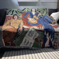 Miniatyrbilde 1 av 11: Uformelle tepper, teppedekorasjon, gitar, kvinne, Matisse-teppe, sofa, fritidsteppe, enkelt billedvev, sofateppe, pledd Guitar woman Matisse 125X150cm
