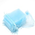 Miniatyrbillede 1 af 11: 50 stk. Sheer Transparent Chiffon Organza Poser Jul Halloween Bryllup Fødselsdag Fest Slik Gaveæsker Smykker Emballage Poser Sky Blue 5x7cm