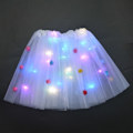Miniatyrbilde 1 av 11: Jente Sommerfugl Lysende Tutu LED Skjørt Glød Blomsterkrans Hodebånd Party Magisk Engel Fe Jul Kostyme Bursdagsgave pompon white skirt