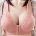 Miniatyrbilde 3 av 4: Dame Ensfarget Push Up Myk BH Frontspenne Sømløst Sexy Undertøy Black 36/80