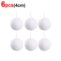 Miniatyrbild 7 av 11: Vita Skum Julgranskulor Ornament för Julgran Hängande Hänge Boll Helg Nyår Bröllopsfest Heminredning Tillbehör A- 6CM- 12PCS As picture
