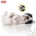 Miniatyrbillede 1 af 11: Oenux Dejlige Fransk Bulldog Dyr Sød Hvalp Sovende Dovne Hund Actionfigurer Model Figur PVC Boligindretning Uddannelseslegetøj without box6