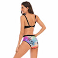 Pikkukuva 4 / 5: Tyttöjen uimapuku liukuvärjätty, jaettu väritulostus seksikäs slim fit laihduttava plus-kokoinen bikiniuimapuku Picture color 4XL