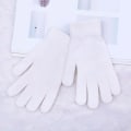 Miniatyrbilde 6 av 11: Vinter Dame Kasjmir Strikkede Hansker Høst Håndvarmer Tykk Fôring Hel Finger Votter Ski Korte Håndledd Hansker Wine Red One Size