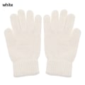 Miniatyrbilde 8 av 11: 2023 Elastiske Hel-fingerhansker Varme Tykke Sykkelhansker Kjørehansker Mote Dame Herre Vinter Varme Strikkede Ullhansker Utendørshansker New Cute-beige One Size
