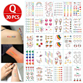Miniatyrbilde 6 av 11: Midlertidige tatoveringsklistremerker for jenter, vanntette, langvarige, falske tatoveringsklistremerker, lyse, søte tatoveringer på kropp, ansikt, barn B 30pcs