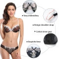 Miniatyrbilde 2 av 4: Varsbaby Sexy Broderi BH Sett for Kvinner White 32C