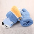 Miniatyrbillede 3 af 11: Tegneserie Ræv Baby Vanter Vinter Varme Børn Baby Pige Handsker Strikkede Børn Småbørn Bidering Vante Handschoen style1 khaki