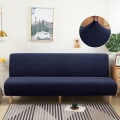 Miniatyrbild 6 av 11: 15 Färger Polar Fleece Sofföverdrag för Bäddsoffa Utan Armstöd Vikbar Bänk Överdrag Sofföverdrag X/Z/D Storlek För Hem Hotell Cyan 2xpillowcase 45x45cm