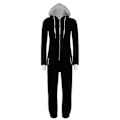 Miniatyrbild 1 av 5: Unisex Dam Herr Vuxen Pyjamas Sportkläder Onesie Jumpsuit Sovkläder Black M