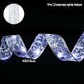 Miniatyrbild 9 av 10: Julband Ljusslinga God Jul Dekorationer För Hemmet 2023 Julgransprydnad Xmas Navidad Gåvor Nyår 2024 Silver warm light 1M 10LED