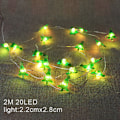 Pikkukuva 4 / 7: LED Joulu Koristeelliset Valosarjat Hirvenpää Koristeellinen Juhlavalaisin Kuparilanka Pienet Värilliset Valosarjat Three-dimensional black hat snowman Warm 2 M 20 lights [USB style]]