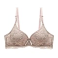 Miniatyrbild 1 av 4: Behåar för Kvinnor Med Bygel Underkläder Spets BH Bralette Sexiga Underkläder Behå BH Topp Beige 42C