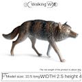 Miniatyrbillede 7 af 11: Små Simulations Ulve Actionfigurer PVC Figur Samleobjekter Vilde Dyr Figurer Figurer Børn Kognitive Legetøj Børnegave Wolf 3