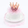 Miniatyrbillede 9 af 11: Søde skinnende netgarn piger fødselsdagsfesthatte prinsessekrone hatte baby shower fødselsdagskage hatte fotorekvisitter børnefestindretning Gold 9X4.5CM