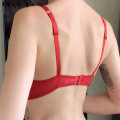 Miniatyrbillede 4 af 4: DKGEA Broderi Push Up BH Sexet Rød Dame Undertøj A B C Cup Red 70C
