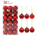 Miniatyrbild 9 av 11: 1 låda Julkulor Julgranskulor Jul Hängande Trädhängen Hemfestdekor 2023 Nyårspresent Noel Navidad 6pcs 6cm-F as picture