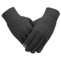 Miniatyrbilde 8 av 9: Vinter Herre Strikkede Hansker Touchscreen Høy Kvalitet Mann Votter Tykkere Varm Ull Kasjmir Solid Herre Business Hansker Høst Gray One Size