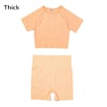 Miniatyrbilde 1 av 11: Yoga Sett Sportdrakt Trenings Active Antrekk Fitness Gym Sett For Kvinner Orange Set S