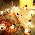 Pikkukuva 1 / 7: LED Joulu Koristeelliset Valosarjat Hirvenpää Koristeellinen Juhlavalaisin Kuparilanka Pienet Värilliset Valosarjat Three-dimensional black hat snowman Warm 2 M 20 lights [USB style]]