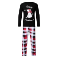 Miniatyrbillede 4 af 4: Julepyjamas Matchende Familie Pyjamas Bjørn Forældre-Barn Tøj Trykt Langærmet Ternet Pyjamassæt Black and White Bear Male M
