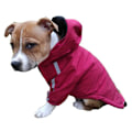 Miniatyrbild 1 av 6: Höst Vinter Husdjur Hund Vattentät Varm Jacka Bomull Hooded Jacka The Dog Face Små Hundar Katt Reflex Husdjurskläder Vinterjacka Red M