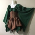 Miniatyrbild 5 av 8: Kvinnor Älv Cosplay Medeltida Kostymer Renässans Viktoriansk Gotisk Drottning Klänningar med Korsett Halloween Alver Performance Kläder Dress2 with ears 2XL