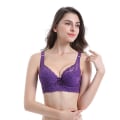 Miniatyrbilde 3 av 6: Store BH-er for kvinner Full Dekning Sexy Blonde Push Up Brystholder Justerbar Full Cup Stor Størrelse BH Stor Cup Purple 34C