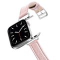 Pikkukuva 10 / 11: Aitoa nahkaa oleva Loop-rannekoru Apple Watch SE 7654 42MM 38MM 44MM 40MM -kelloon, älykellon iWatch 3 -ranneke 45mm 6 Slim apricot 41mm