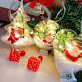 Pikkukuva 3 / 7: Jouluvalokoriste Valoa lähettävä joulukuusiriipus Lasten vanhempien ja lasten käsintehty DIY-joululahja Star style [Material package]]