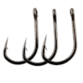 Miniatyrbild 2 av 3: Fishhook 100st Fiskekrokar Set Kolstål Enkel Cirkel Fiskekrok Flugfiske Jip Hullingförsedda Karpkrokar Havsfiske Tillbehör Default Title