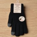Miniatyrbilde 8 av 11: Vinter Touch Screen Hansker Dame Herre Varme Stretch Strikkede Votter Imitert Ull Full Finger Guantes Kvinnelig Heklet Luvas Tykkere Khaki One Size