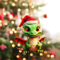 Miniatyrbild 9 av 11: Jul Akryl Drake Baby Ägg Ornament Jul Hängande Julgransprydnad Juldekorationer 2024 A One Size