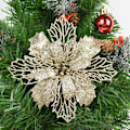 Miniatyrbillede 11 af 11: 5 stk. Glitter Kunstige Juleblomster Juletræspynt til Hjemmet Falske Blomster Julepynt Nytårsdekoration Red 16cm