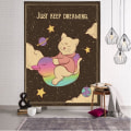 Miniatyrbild 1 av 11: Kawaii Serier Söt Väggbonad Tapestry Dekorativ Konst Filt Gardiner Hängande i Hemmet Sovrum Vardagsrum Dekor 6 150X150CM