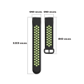Pikkukuva 4 / 11: Korvaava urheiluranneke XiaoMi Mi Watch Lite -kellolle, silikoninen hengittävä ranneke Mi Watch Lite -kellolle, rannekoru Red and White