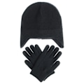 Miniatyrbilde 2 av 6: Utendørs Hatt Hansker Todelt Sett Fleece Ørebeskyttelse Lue Hansker Hatt Sett Dame #5 light gray