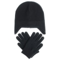 Pikkukuva 2 / 6: Ulkoilupipo ja käsineet, kaksiosainen setti, naisten fleece, korvien suojapipo ja käsinesetti #6 dark gray