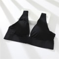 Pikkukuva 3 / 6: FINETOO Syvä V Seksikäs Naisten Saumaton Rintaliivi Alusvaatteet Push Up Bralette Selästä Avoin Rintaliivit S-XL Urheilutoppi Rintaliivit Naisille Pehmuste Alusvaatteet Blue S