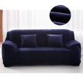 Miniatyrbild 7 av 11: Plysch Sofföverdrag Stretch Enfärgat Tjockt Överdrag Sofföverdrag för Vardagsrum Husdjur Stolsöverdrag Dynöverdrag Soffhandduk 1 st Wine Red 1-seat 90-140cm