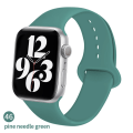 Miniatyrbilde 6 av 11: Silikonrem for Apple Watch-bånd 6 44mm 42mm 40mm 38mm Smart gummiklokkebånd armbånd iWatch-bånd for Series 6 SE 5 4 3 2 se Dark olive 38MM or 40MM ML